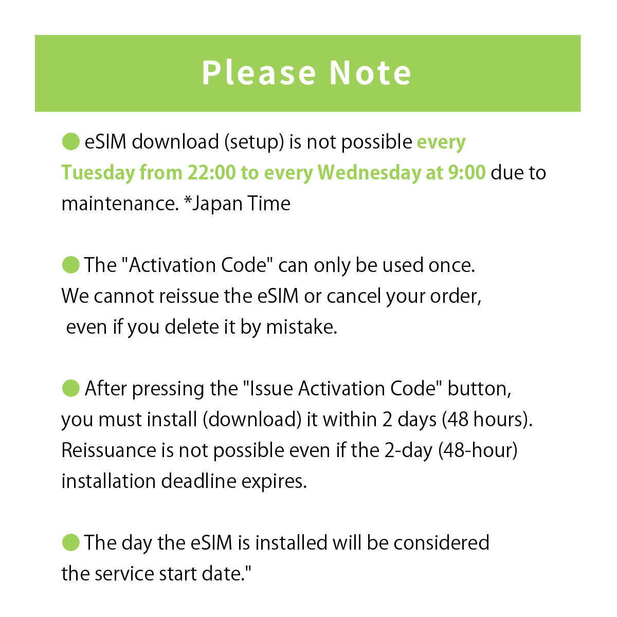 Japan Data eSIM 15GB/5days