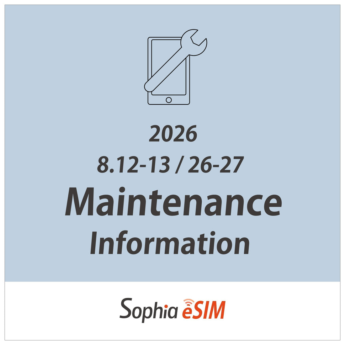【重要】2026年8月 NTTドコモのシステムメンテナンスに伴うeSIM発行停止のお知らせ