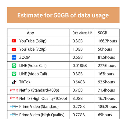 Japan Data eSIM　100GB／365days