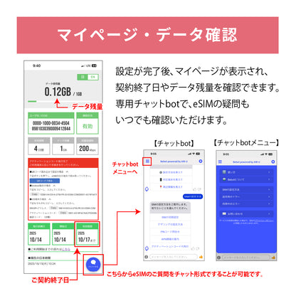 日本国内専用 データeSIM　100GB／365日間