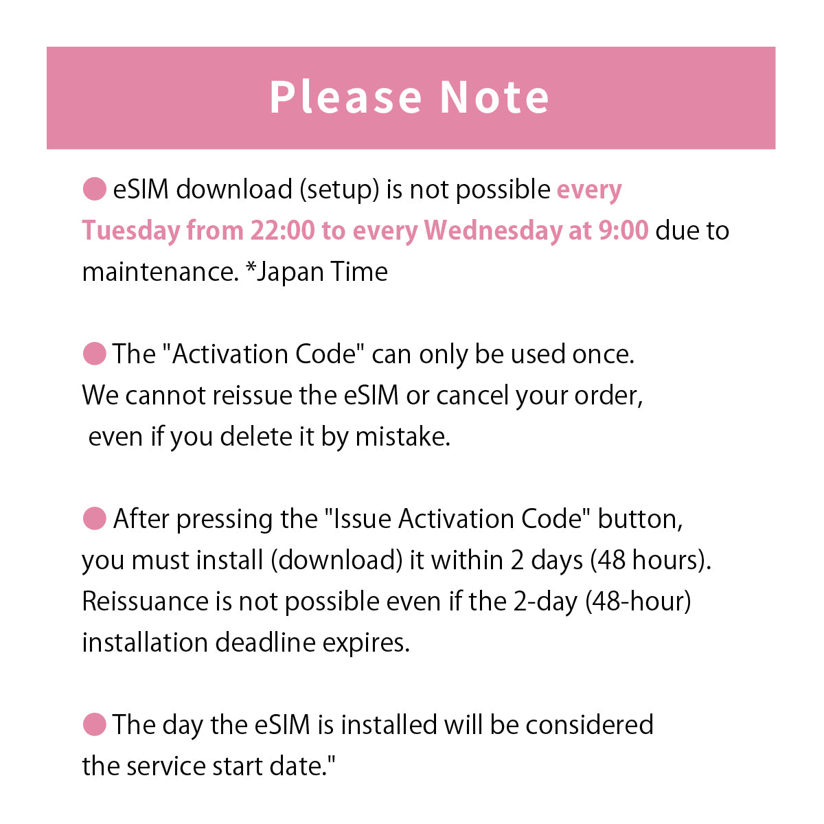 Japan Data eSIM　10GB／31days