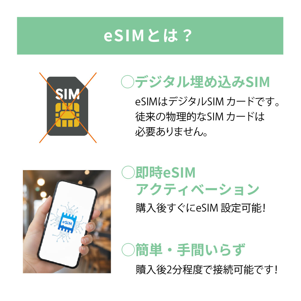 日本国内専用 データeSIM　10GB／31日間