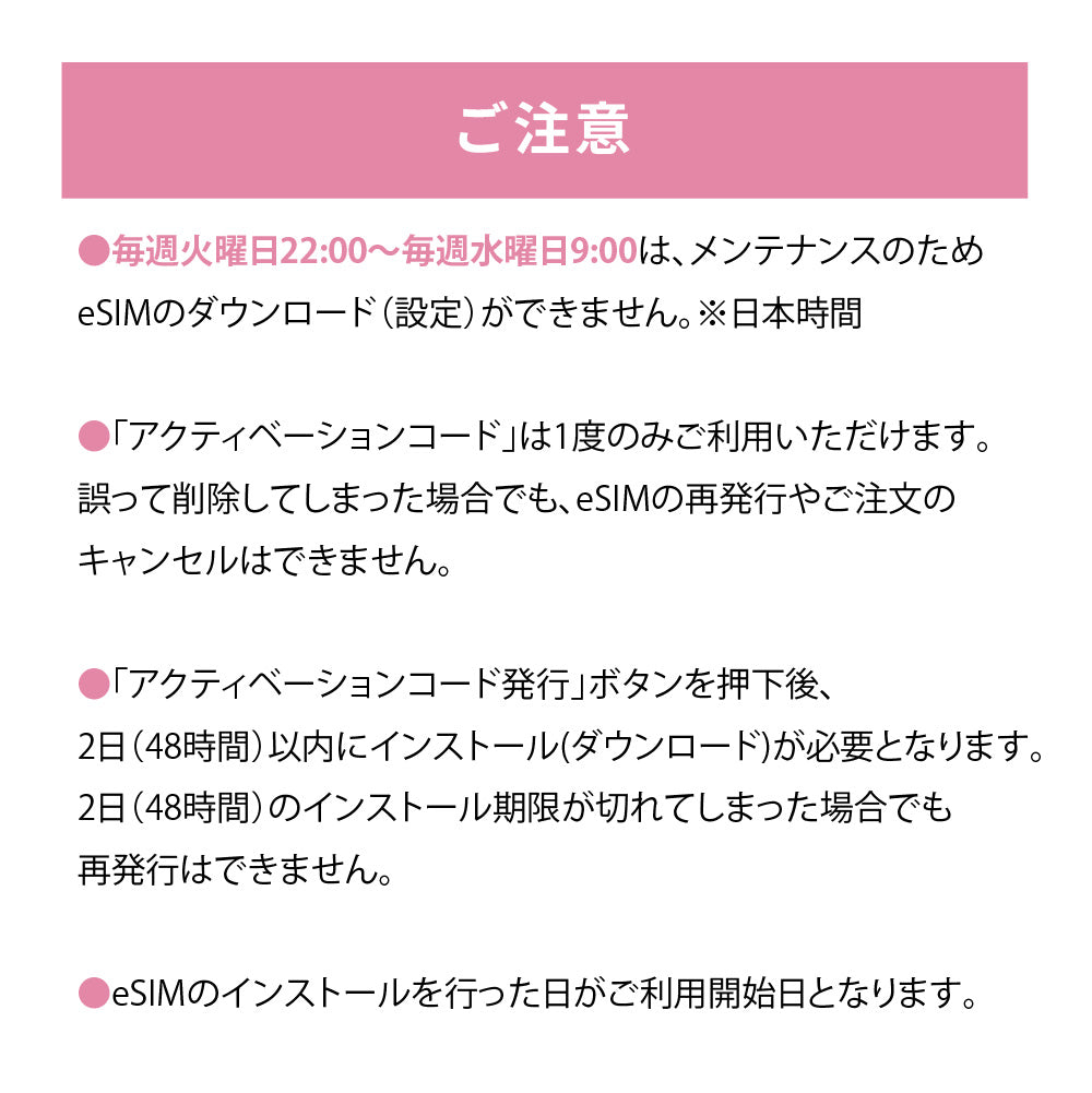 日本国内専用 データeSIM　10GB／31日間