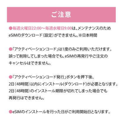 日本国内専用 データeSIM　10GB／31日間