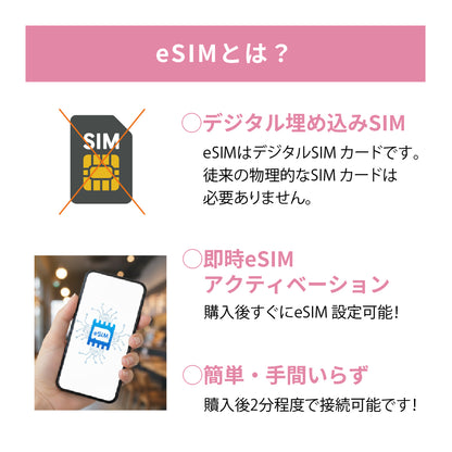 日本国内専用 データeSIM　30GB／180日間