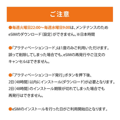 日本国内専用 データeSIM　30GB／8日間