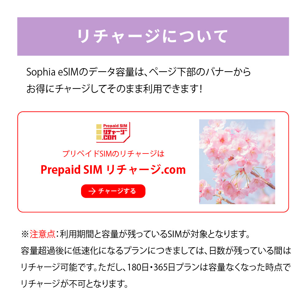 日本国内専用 データeSIM　50GB／180日間