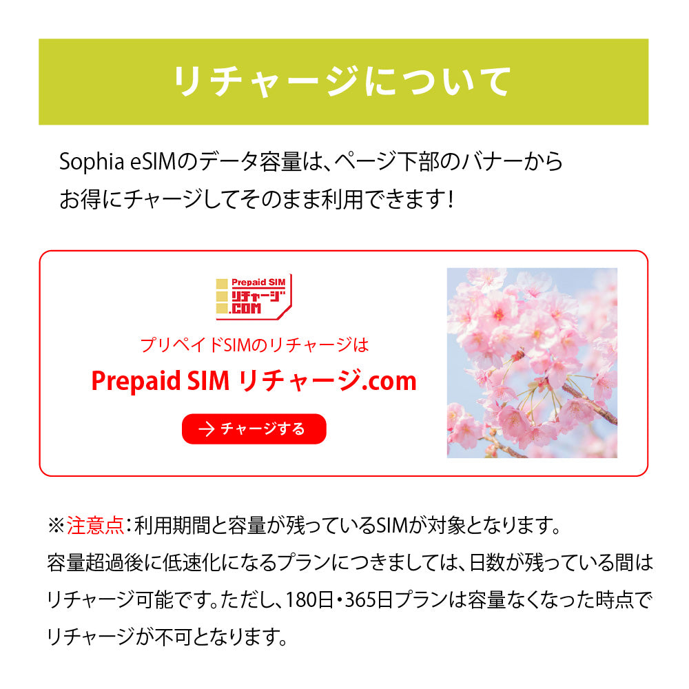 日本国内専用 データeSIM　50GB／180日間