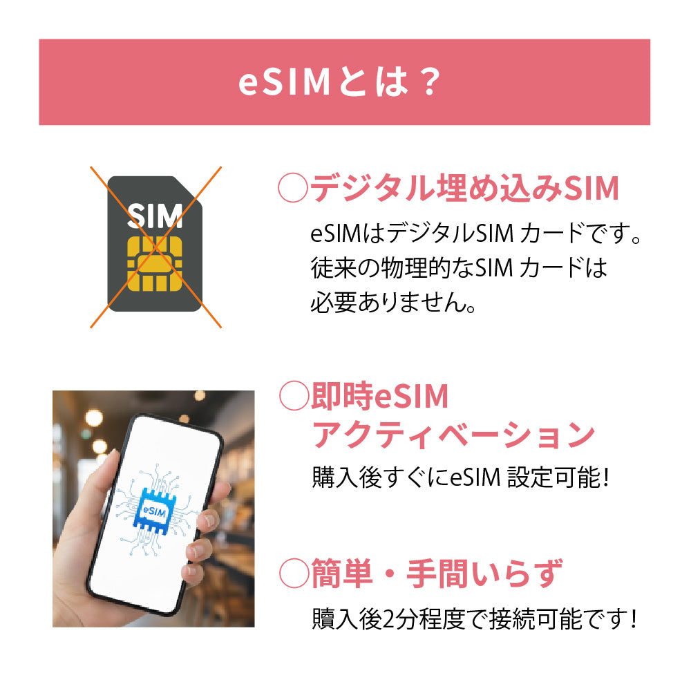 日本国内専用 データeSIM　50GB／31日間