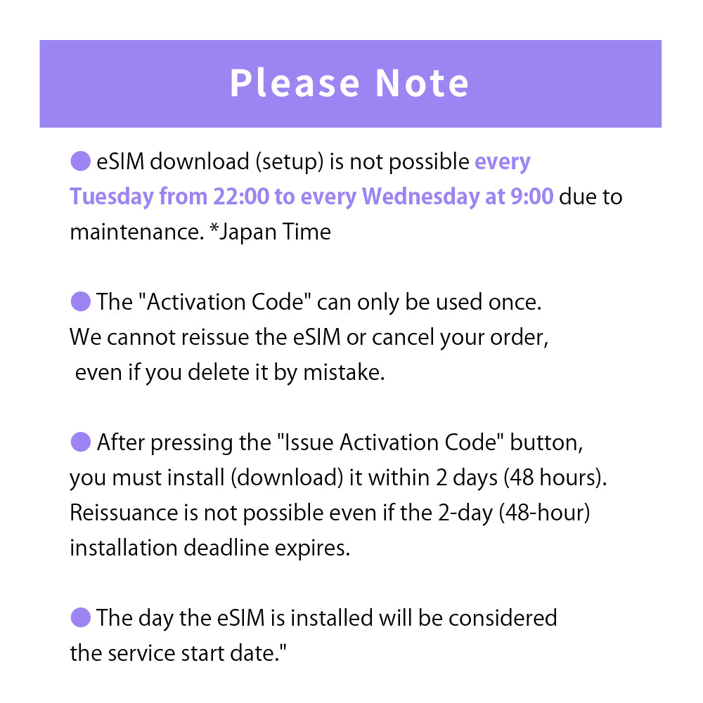 Japan Data eSIM　5GB／3days