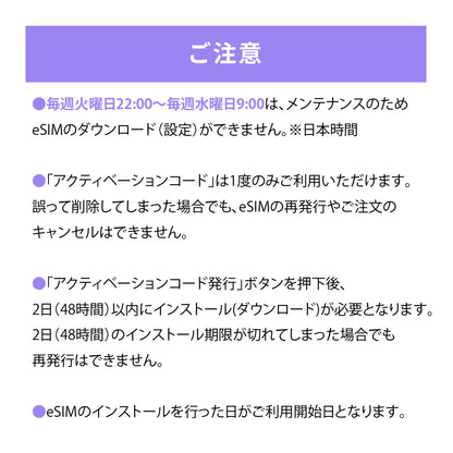 日本国内専用 データeSIM　5GB／3日間