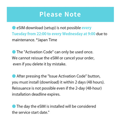 Japan Data eSIM　5GB／5days
