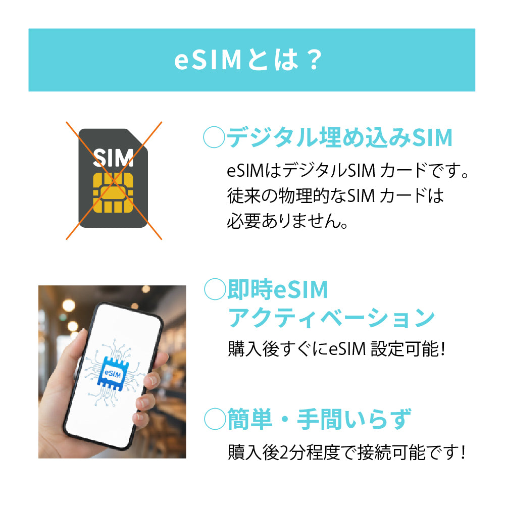 日本国内専用 データeSIM　5GB／5日間