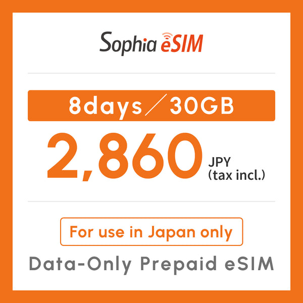Japan Data eSIM　8days/30GB